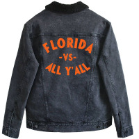 Florida Vs All Yall  Represent The Gator State Unisex Sherpa-lined Denim Jacket | Artistshot