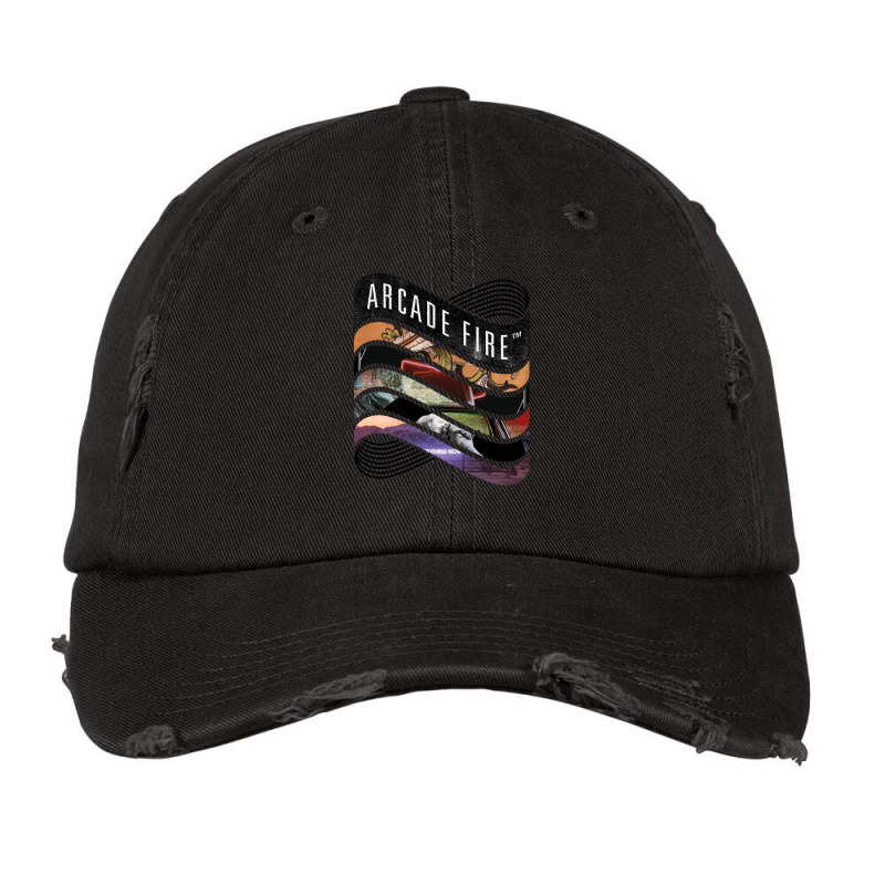 Arcade Fire - Discography Vintage Cap by LuceroCrystalMurillo | Artistshot