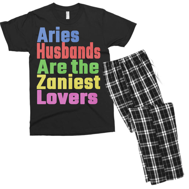 Aries Husbands Are The Zaniest Lovers, Unique Gift For Aries Spouse Ma Men's T-shirt Pajama Set by seifertmurryq3jmxs | Artistshot