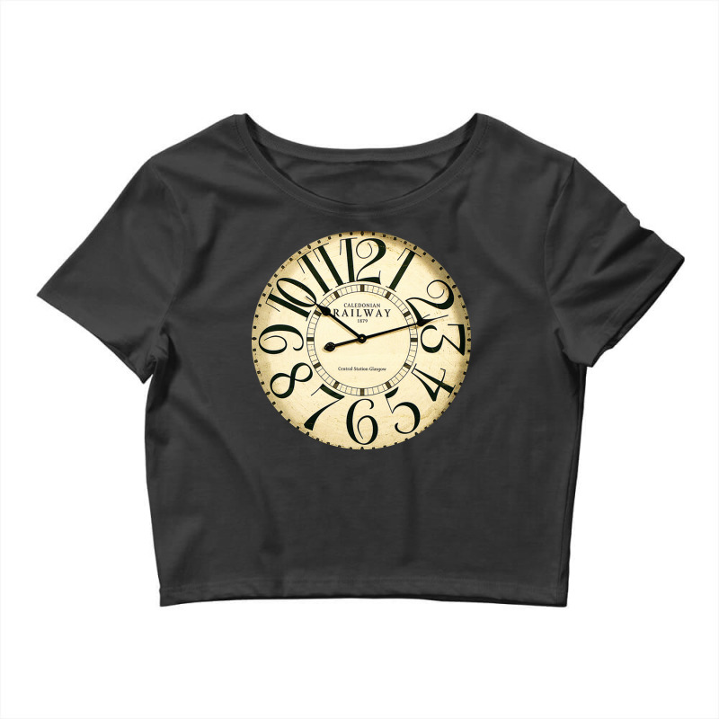 Caledonian Railway Central Station Glasgow Clock Crop Top by ReenaKonicek | Artistshot