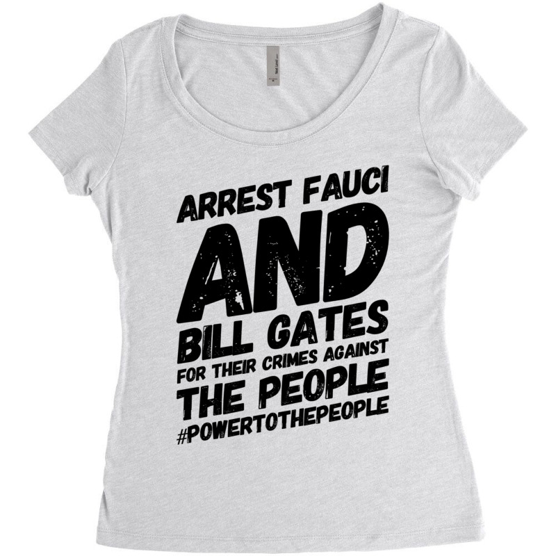 Arrest Fauci Women's Triblend Scoop T-shirt by NICHOLASGIBSONN | Artistshot