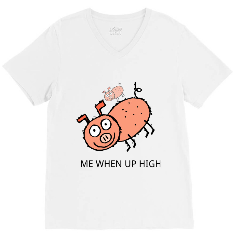 Peppa Pig Memes  Acrophobia V-Neck Tee by DANIELKRUTCHEK | Artistshot