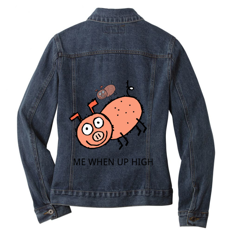 Peppa Pig Memes  Acrophobia Ladies Denim Jacket by DANIELKRUTCHEK | Artistshot