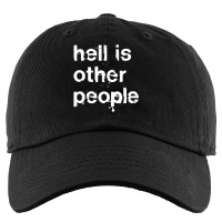 Hell Is Other People Nihilist Typography Kids Cap | Artistshot