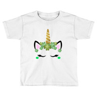 Cute Unicorn Face St Patricks Day Irish Shamrock Girls Kids Toddler T-shirt | Artistshot