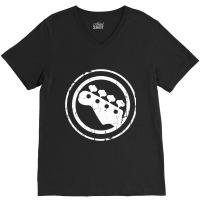 Bass Player Gift Vintage Bass Guitar Bassist Gift Pullover V-neck Tee | Artistshot