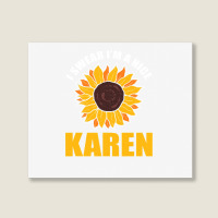 Sunflower Design I Swear Im A Nice Karen For Women Funny Landscape Canvas Print | Artistshot