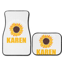 Sunflower Design I Swear Im A Nice Karen For Women Funny Full Set Car Mats | Artistshot