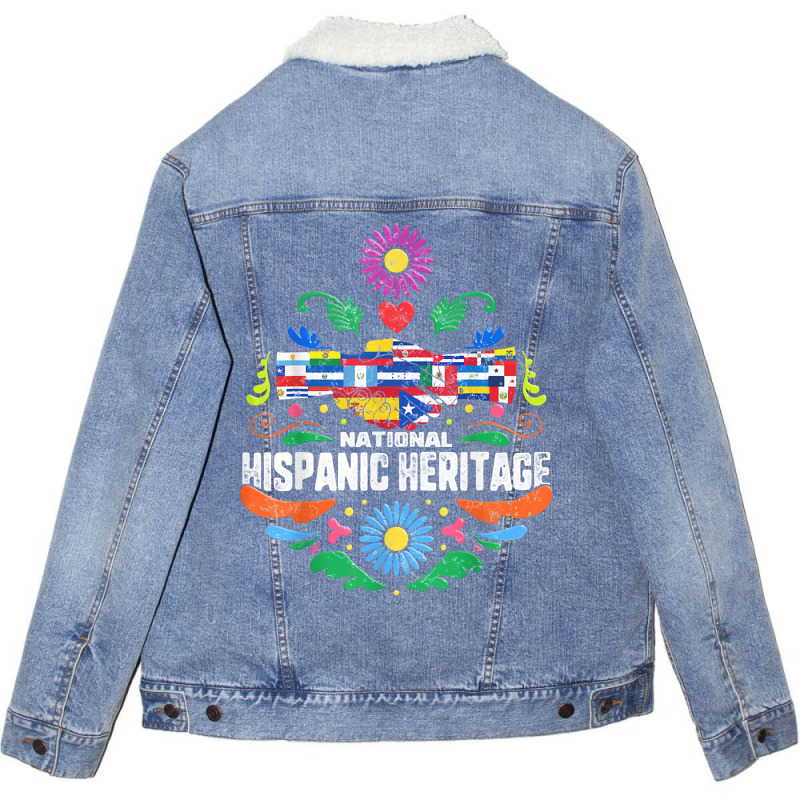 Funny Mexican American Latinos Nicaragua September 16 Gift National Hi Unisex Sherpa-lined Denim Jacket | Artistshot