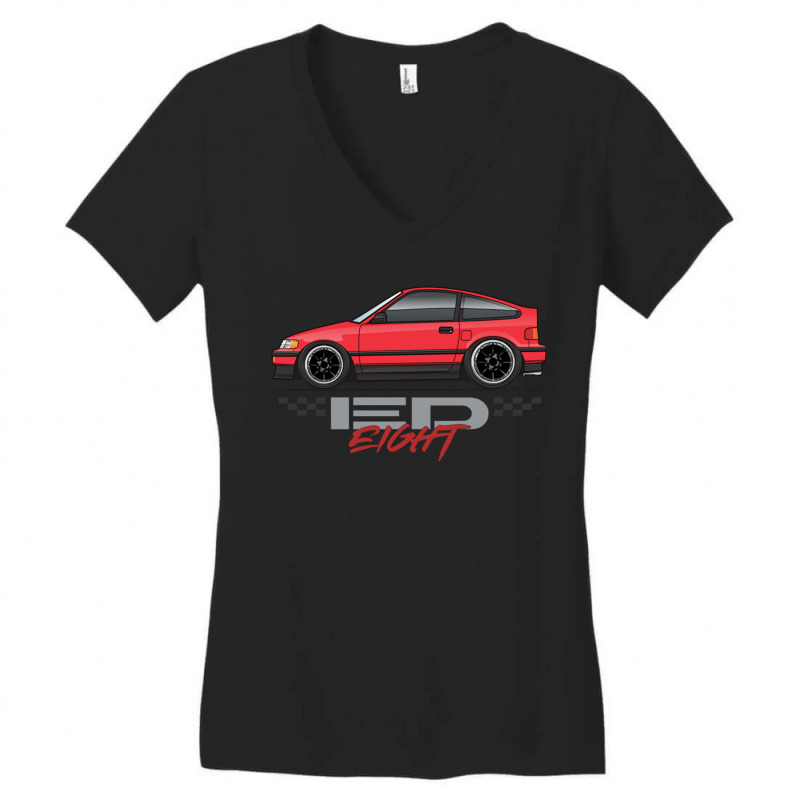 Ed Eight Rio Red Women's V-Neck T-Shirt by hapkeluciik | Artistshot