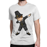 Dabbing Pilgrim Boy Happy Thanksgiving Day Gifts Kids Men Classic T-shirt | Artistshot