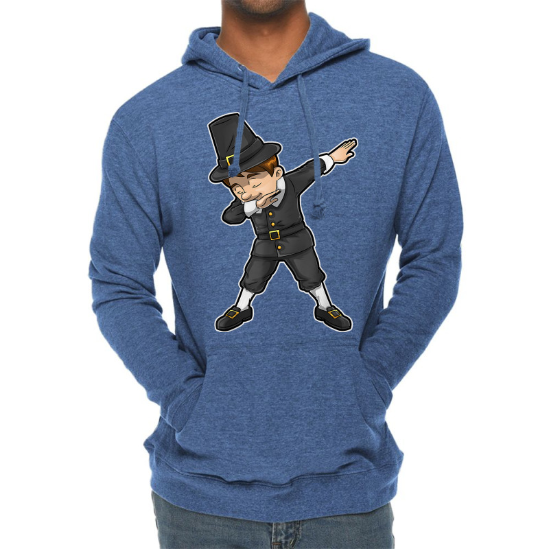 Dabbing Pilgrim Boy Happy Thanksgiving Day Gifts Kids Men Lightweight Hoodie | Artistshot