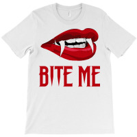 Bite Me  Vampire Teeth Easy Diy Halloween Costume T-shirt | Artistshot