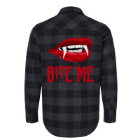 Bite Me  Vampire Teeth Easy Diy Halloween Costume Flannel Shirt | Artistshot