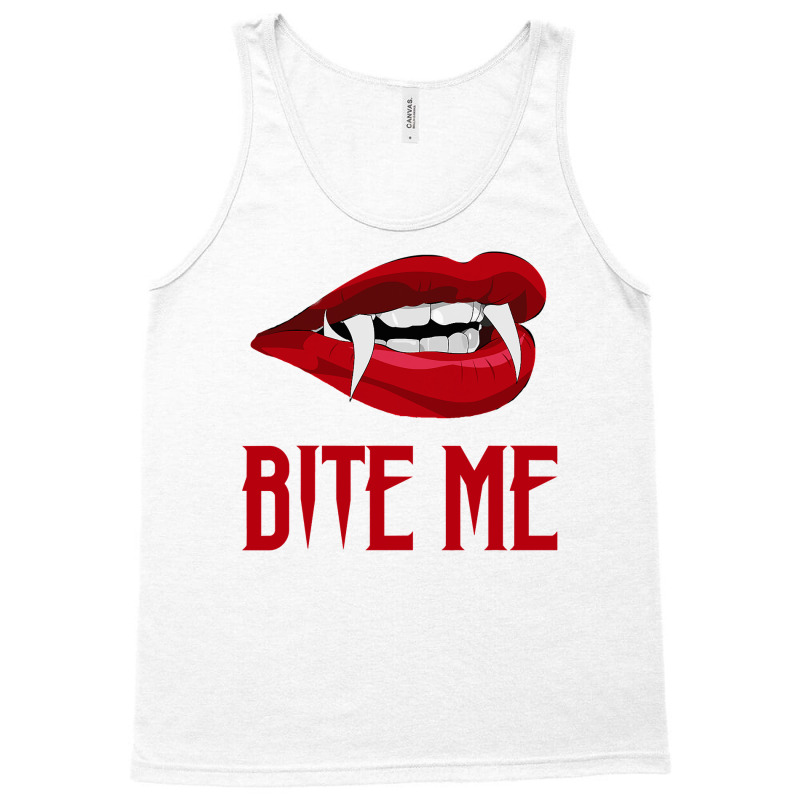 Bite Me  Vampire Teeth Easy Diy Halloween Costume Tank Top | Artistshot