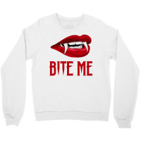 Bite Me  Vampire Teeth Easy Diy Halloween Costume Crewneck Sweatshirt | Artistshot