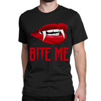 Bite Me  Vampire Teeth Easy Diy Halloween Costume Classic T-shirt | Artistshot