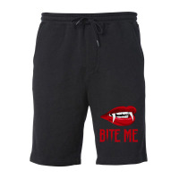 Bite Me  Vampire Teeth Easy Diy Halloween Costume Fleece Short | Artistshot