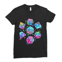 Mens Dungeons Dice Collection Fantasy Role Ladies Fitted T-shirt | Artistshot