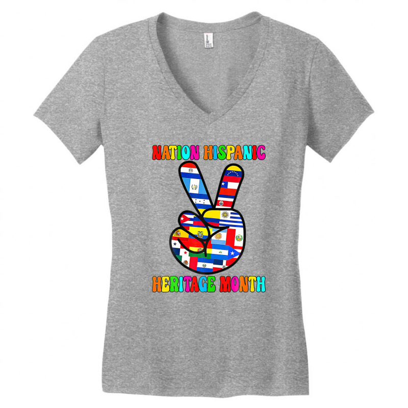 Nation Hispanic Heritage Month Christmas 2023 T Shirt Women's V-Neck T-Shirt by krobeamoterou | Artistshot