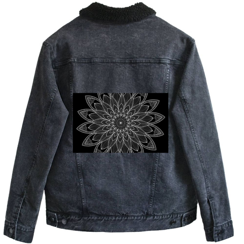 Mandala The Black Series 006 Unisex Sherpa-Lined Denim Jacket by lykhongduong9enev3 | Artistshot