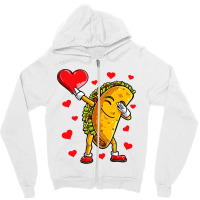 Dabbing Taco Heart Love Valentines Day Boys Kids Food Lover Zipper Hoodie | Artistshot