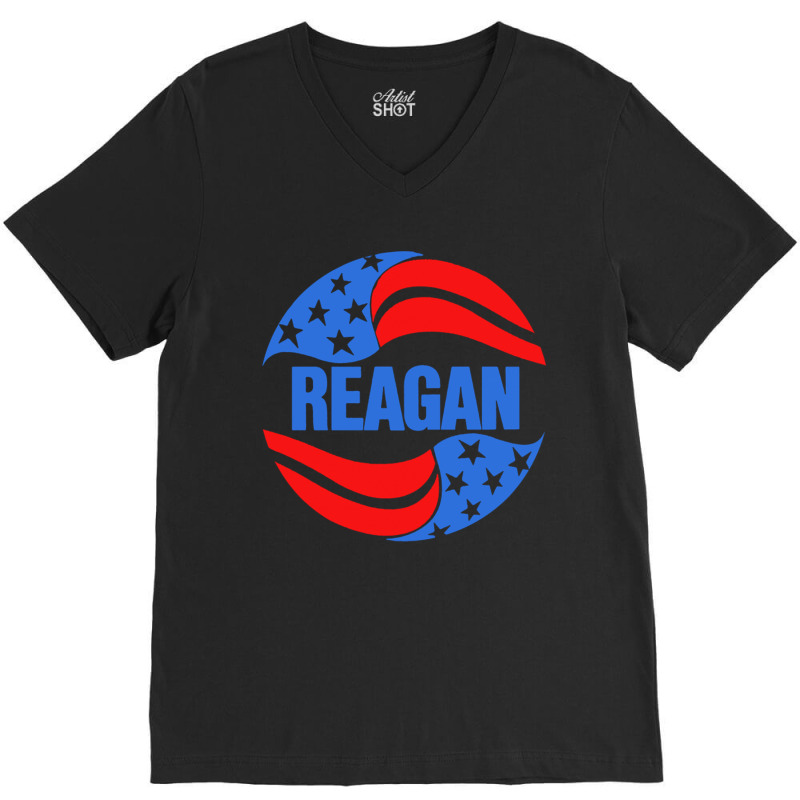 Reagan Retro Faded Style Original Design V-Neck Tee by EdieGretchen | Artistshot