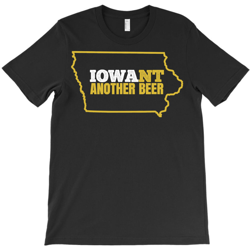 Funny Iowa Beer Distressed Iowa State Map T T-shirt | Artistshot