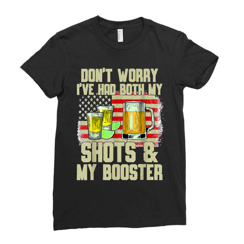 Don't Worry I've Had Both My Shots And Booster Funny Vaccine Ladies Fitted T-Shirt by ISAIASSANTIAGO | Artistshot