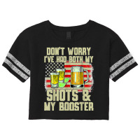 Don't Worry I've Had Both My Shots And Booster Funny Vaccine Scorecard Crop Tee | Artistshot