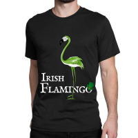 Funky Irish Flamingo Green Bird St Pattys Day Classic T-shirt | Artistshot