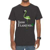 Funky Irish Flamingo Green Bird St Pattys Day Vintage T-shirt | Artistshot