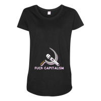 Fuck Capitalism Maternity Scoop Neck T-shirt | Artistshot