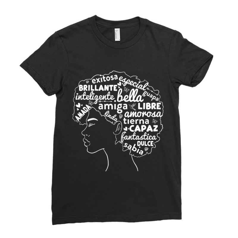 Womens Afro Latina Pride Gift Afro-latino Black History Month Ladies Fitted T-Shirt by BRANDONARKER | Artistshot