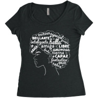 Womens Afro Latina Pride Gift Afro-latino Black History Month Women's Triblend Scoop T-shirt | Artistshot