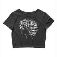 Womens Afro Latina Pride Gift Afro-latino Black History Month Crop Top | Artistshot