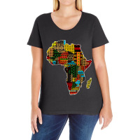 African Pride Traditional Ethnic Pattern Africa Map _001 Ladies Curvy T-shirt | Artistshot