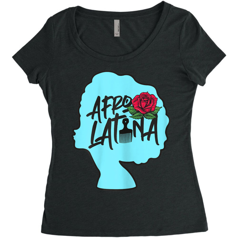 Womens Afro Latina Shirt Women's Triblend Scoop T-shirt by BRANDONARKER | Artistshot