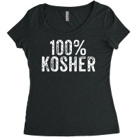 Funny 100 Kosher Chanukah Gift Women's Triblend Scoop T-shirt | Artistshot