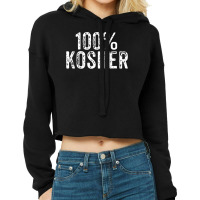 Funny 100 Kosher Chanukah Gift Cropped Hoodie | Artistshot