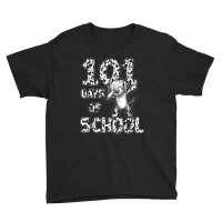 Funny 101 Days School Dabbing Dalmatian Dog 100 Days Teacher Youth Tee | Artistshot