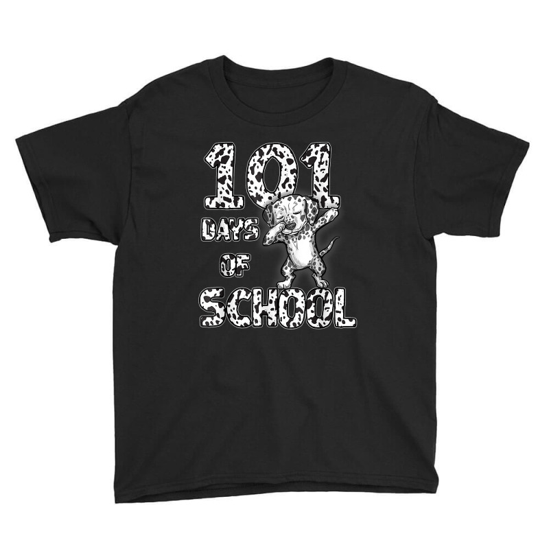 Funny 101 Days School Dabbing Dalmatian Dog 100 Days Teacher Youth Tee by ScottArtist | Artistshot