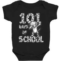 Funny 101 Days School Dabbing Dalmatian Dog 100 Days Teacher Baby Bodysuit | Artistshot