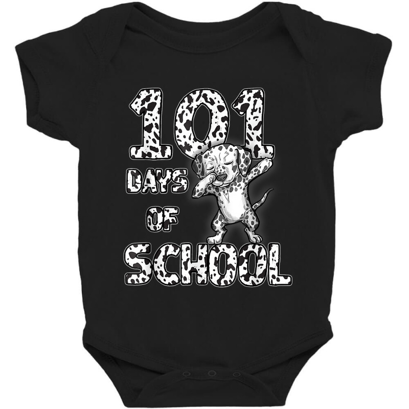 Funny 101 Days School Dabbing Dalmatian Dog 100 Days Teacher Baby Bodysuit by ScottArtist | Artistshot