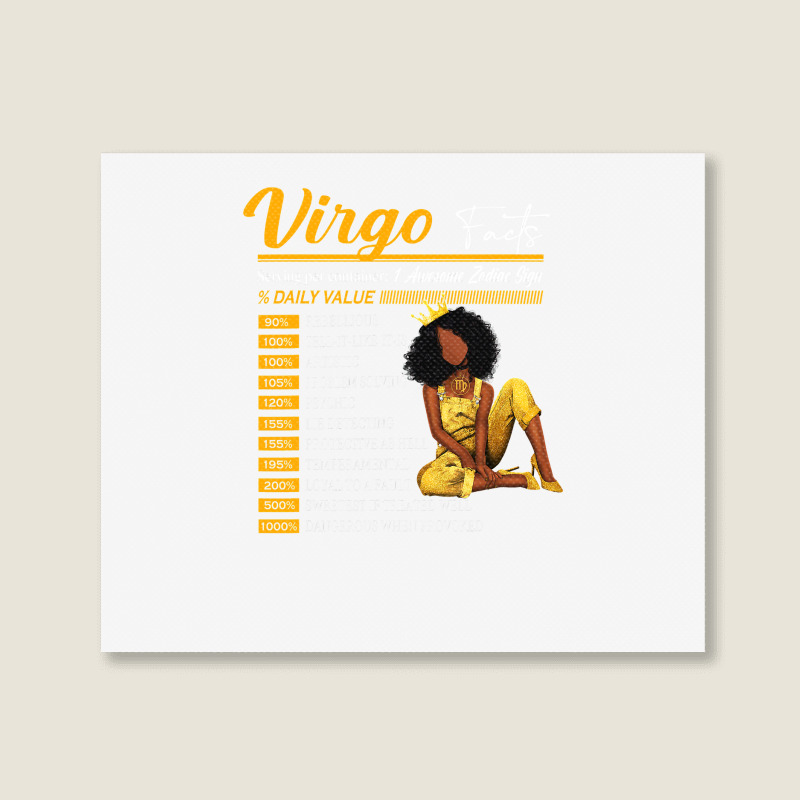 Funny Virgo Facts Awesome Zodiac Sign Horoscope Birthday Landscape Canvas Print | Artistshot