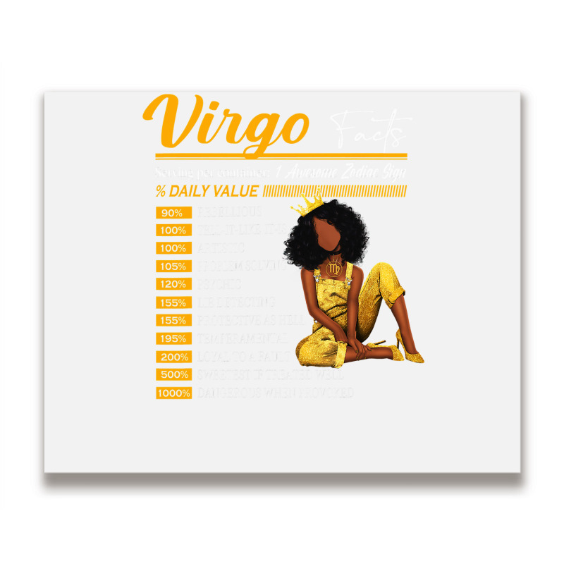 Funny Virgo Facts Awesome Zodiac Sign Horoscope Birthday Metal Print Horizontal | Artistshot