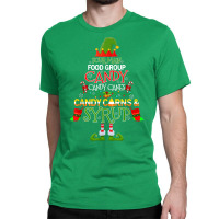 Four Main Food Groups Elf Candy Cane Buddy Christmas Pajama Classic T-shirt | Artistshot