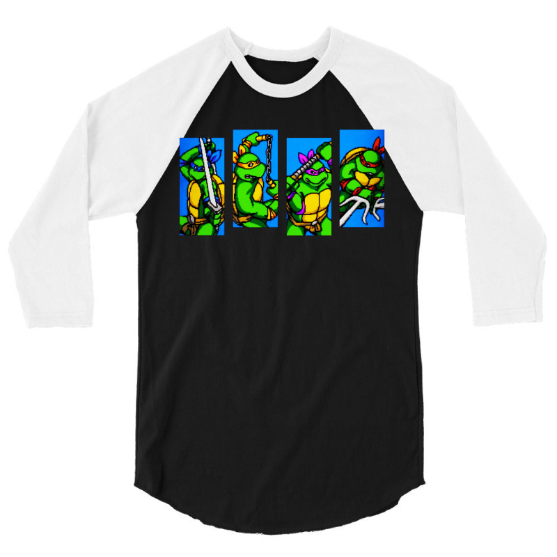 Arcade Turtles 3/4 Sleeve Shirt by Golden Store | Artistshot