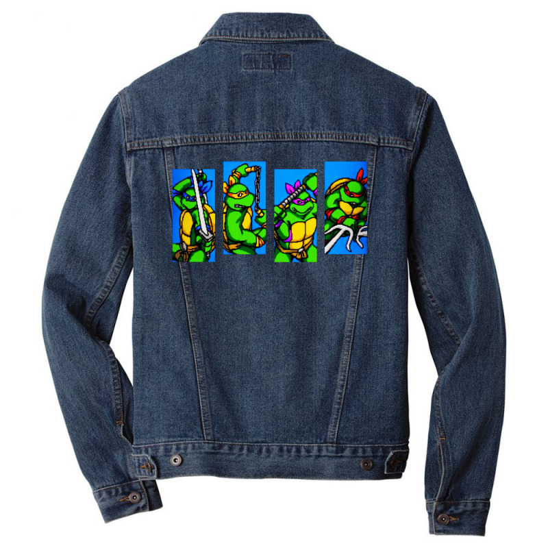 Arcade Turtles Men Denim Jacket by Golden Store | Artistshot