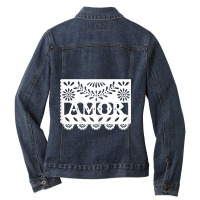 Womens Amor Latinx Latina Proud Gift For Mexican Girlfriend Ladies Denim Jacket | Artistshot